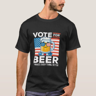 ビールに投票Merica U.S. Tシャツ
