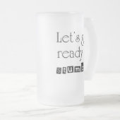 ビールのおもしろいことわざジョークはギフトを煮込む フロストグラスビールジョッキ (正面右)