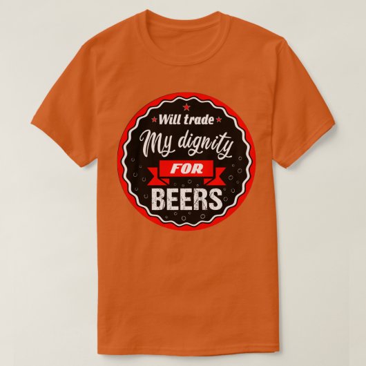 ビールのために売り物を交換する Tシャツ (デザイン正面)