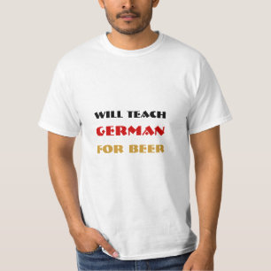 ビールのためのドイツ語を教えます Tシャツ