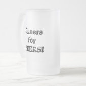 ビールのための応援! フロストグラスビールジョッキ (正面左)