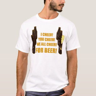 ビールのための応援 Tシャツ