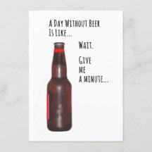 ビールのない一日 ジョークカード