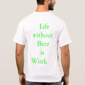 ビールのない生命 Tシャツ (裏面)