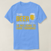 ビールのアダルトギフトにおもしろいは働かないアルコールd tシャツ (デザイン正面)