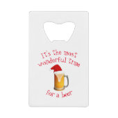 ビールのオープナーにとって最も素晴らしい時間だ クレジットカード栓抜き (正面)