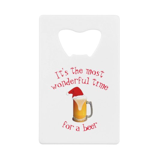 ビールのオープナーにとって最も素晴らしい時間だ クレジットカード栓抜き (正面)