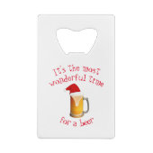 ビールのオープナーにとって最も素晴らしい時間だ クレジットカード栓抜き (裏面)