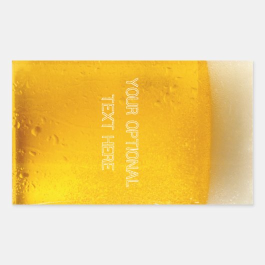 ビールのカスタムシール 長方形シール (正面)