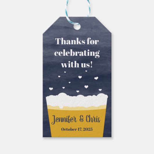 ビールのギフトタグまたは好意タグ ギフトタグ (正面)