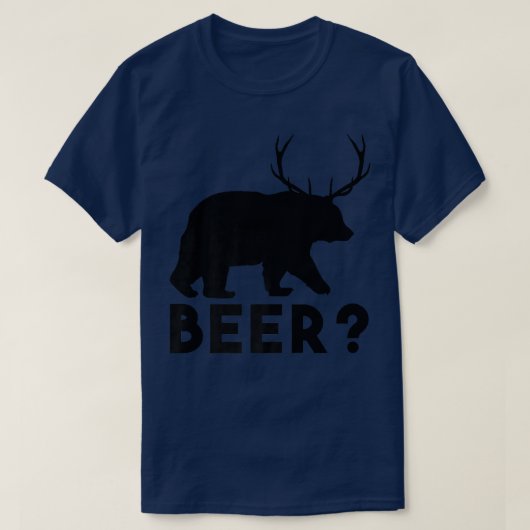 ビールのクエスチョンマークベア親愛  Tシャツ (デザイン正面)