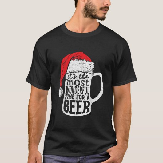 ビールのクリスマスで一番素晴らしい時  Tシャツ (正面)