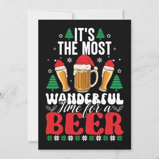 ビールのクリスマスは最高に素晴らしい時間だ シーズンカード (正面)