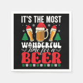 ビールのクリスマスは最高に素晴らしい時間だ スタンダードカクテルナプキン (正面)