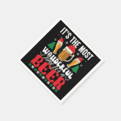 ビールのクリスマスは最高に素晴らしい時間だ スタンダードカクテルナプキン (角)