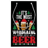ビールのクリスマスは最高に素晴らしい時間だ スモールペーパーバッグ (裏面)