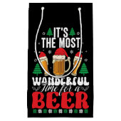 ビールのクリスマスは最高に素晴らしい時間だ スモールペーパーバッグ (正面)
