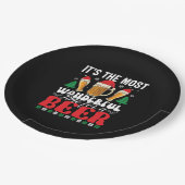 ビールのクリスマスは最高に素晴らしい時間だ ペーパープレート (アングル)