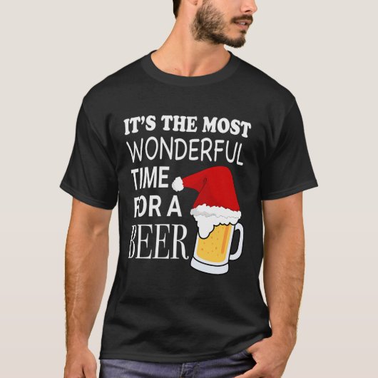 ビールのクリスマスは最高に素晴らしい時間だ Tシャツ (正面)