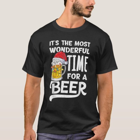 ビールのクリスマスは最高に素晴らしい時間だ Tシャツ (正面)