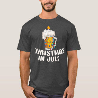 ビールのクリスマスツリー7月の夏のクリスマス Tシャツ