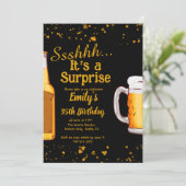 ビールのサプライズ誕生日パーティーの招待状 招待状 (スタンド正面)