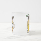 ビールのジョッキのおもしろいなビーバー フロストグラスマグカップ (中央)