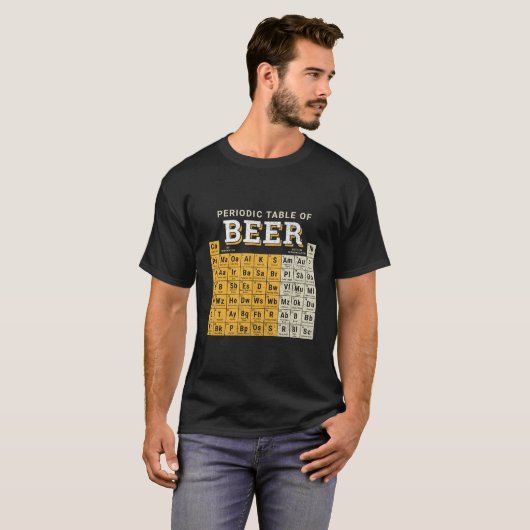 ビールのスケッチの周期表 Tシャツ (正面フル)