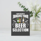 ビールのスヌブを静かに判断するクラフトビール ポストカード (スタンド正面)