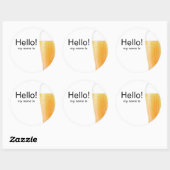 ビールのテイスティングまたはクラフトビールのハローネームタグ ラウンドシール (シート)