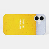 ビールのテクスチャ背景 iPhone 16ケース (裏面横)