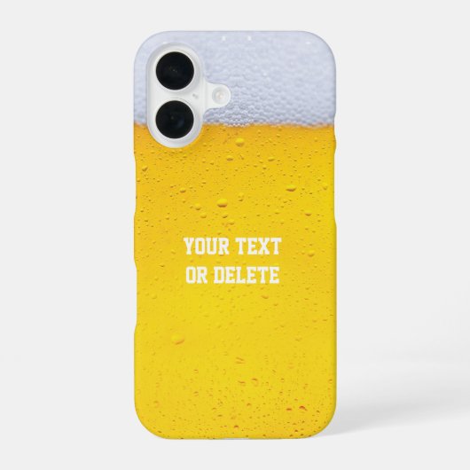 ビールのテクスチャ背景 iPhone 16ケース (裏面)