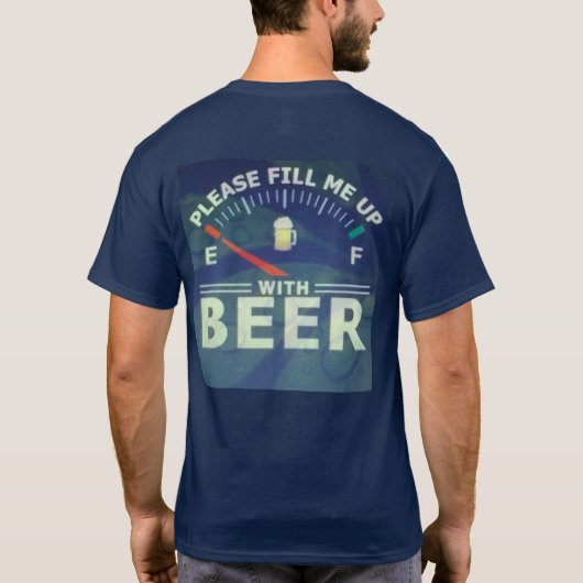 ビールのデザインTシャツを記入して下さい Tシャツ (裏面)