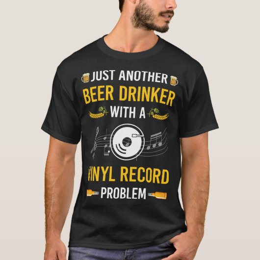 ビールのドリンカーレコード Tシャツ (正面)