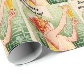 ビールのパイントが付いているヴィンテージのアブサン広告 ラッピングペーパー (ロールコーナー)