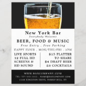 ビールのパイント、バー/醸造所の広告 チラシ (正面)