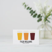 ビールのパイント | 伝統的 2 名刺 (スタンド正面)