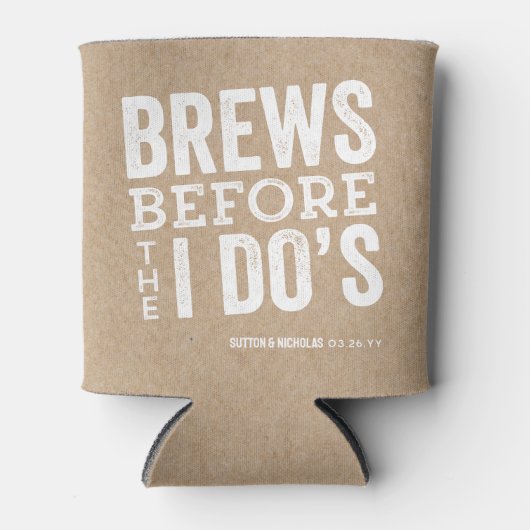 ビールのビールの前にビールを結婚作る 缶クーラー (正面)