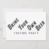 ビールのフライトで自分のビールテイスティングパーティー 招待状 (裏面)