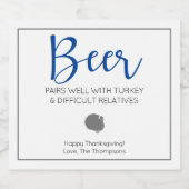 ビールのペアはトルコと難しい親戚と良い ビールラベル (シングルラベル)