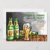ビールのボトル 招待状 (正面)