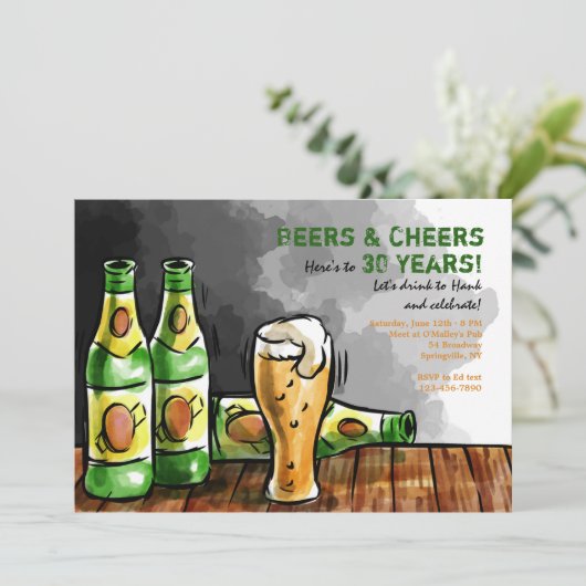 ビールのボトル 招待状 (スタンド正面)