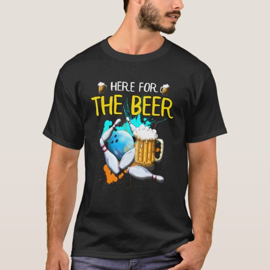 ビールのボーリングボールストライクビールのボーリング Tシャツ (正面)