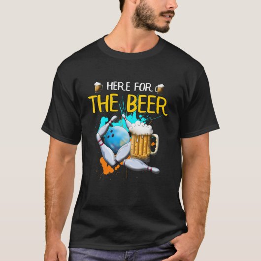 ビールのボーリングボールストライクビールのボーリング Tシャツ (正面)