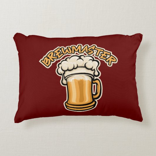 ビールのマグが必要なブルワーマスター アクセントクッション (正面)
