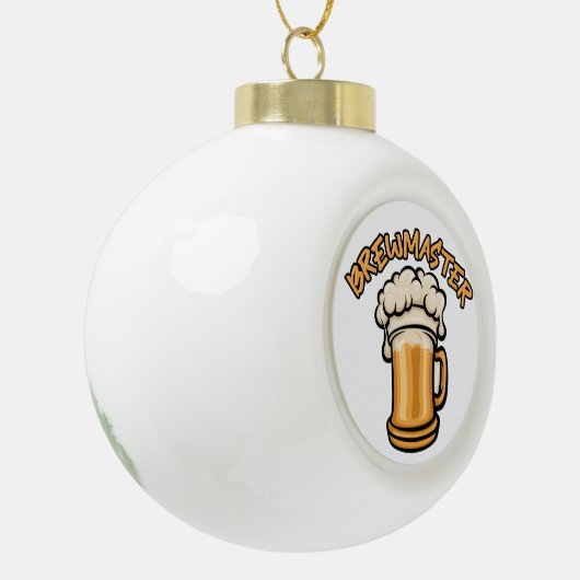 ビールのマグが必要なブルワーマスター セラミックボールオーナメント (左)