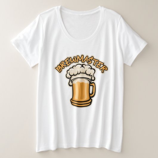 ビールのマグが必要なブルワーマスター プラスサイズTシャツ (デザイン正面)