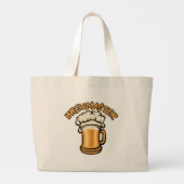 ビールのマグが必要なブルワーマスター ラージトートバッグ (裏面)