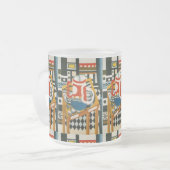 ビールのマグすりガラスのコーヒーMuで静かな生活 フロストグラスマグカップ (正面左)