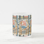 ビールのマグすりガラスのコーヒーMuで静かな生活 フロストグラスマグカップ (中央)